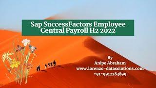 SAP SuccessFactors Employee Central Payroll H2 2022