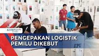 11 Hari Jelang Pemungutan Suara, Pengepakan Logistik Pemilu di Kota Kupang Dikebut