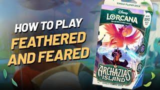 How to Play! 🟣 Feathered and Feared Starter Deck Strategy | Disney Lorcana Archazia's Island