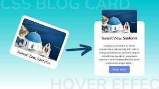 Animated Card Hover Effect | HTML & CSS Only