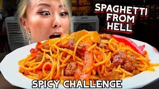 SPICY SPAGHETTI FROM HELL CHALLENGE at Southwest Tavern in Singapore!! #RainaisCrazy