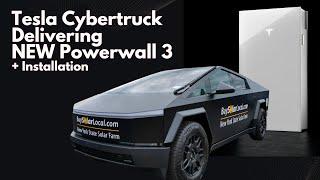 Tesla Cybertruck Takes On Solar Installation with Powerwall 3 Batteries