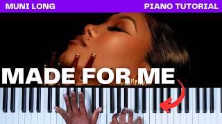 MADE FOR ME - Muni Long | Piano Cover + Tutorial (R&B Soul)