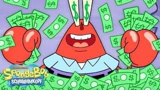 SpongeBob | Mr. Krabs BADET 60 Minuten lang im Geld   | SpongeBob Schwammkopf