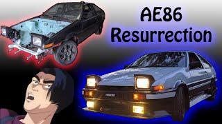 Toyota AE86 Resurrection (Barn find restoration timelapse) [3S-GE BEAMS build] Trueno