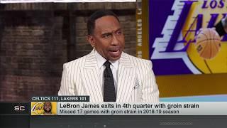 Stephen A. is 'NOT THAT CONCERNED' about LeBron's groin injury  [NBA RECAP & REACTION] | SC