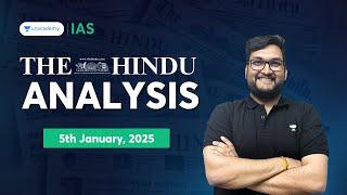 The Hindu Newspaper Analysis LIVE | 5th January | UPSC Current Affairs Today | Abhishek Mishra