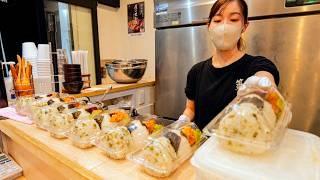 The hardworking young proprietress prepares the food in just 35 seconds.