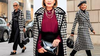 How to Wear Houndstooth Print with STYLE for Women Over 60 | Charm and Elegance in Fashionable Looks