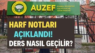 (AUZEF) İstanbul Üniversitesi Final Sınavı Harf Notları Açıklandı! Harf Notları Neyi İfade Ediyor?