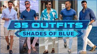 35 Ways to Style Blue Color For Summer 2023 | Men's Fashion