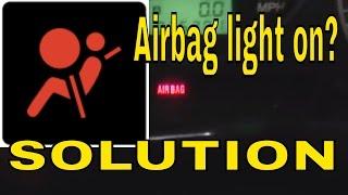 how to reset clear the airbag air bag control module light on subaru turn off light