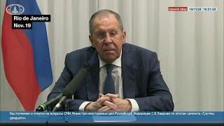 Russia Will React Accordingly to ATACMS Strike, Says Foreign Minister Lavrov