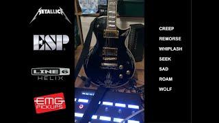 ESP JH-3 Hetfield EMG HetSet Metallica run through with Line 6 Helix