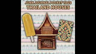 Junk Journal Pocket Ideas - Thai Houses Loaded Envelope - #angelroonprintable #ephemera