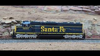 Athearn Genesis Santa Fe Pinstripe SD45-2. A First look.