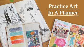 5 Ways To Use Your Hobonichi Weeks For Art | Hobonichi Weeks Ideas | Practice Art In A Planner