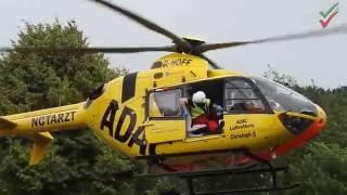 Rescue helicopter Christoph 8 D-HOFF in action in Hagen-Haspe