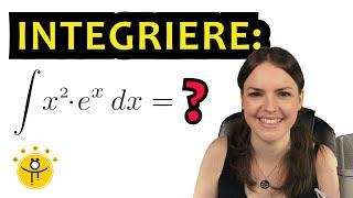 PARTIELLE INTEGRATION e Funktion – Beispiel x^2*e^x, Grenzen, doppelt, zweimal anwenden