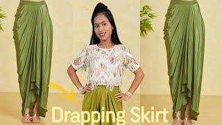 आजकल Trending में चलने वाली Drapping Skirt Without Dummy कैसे बनाएं/Drapping Skirt Cutting Stitching