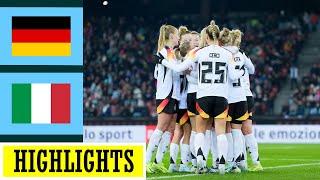 Germany vs Italy Highlights | Women's Football Friendly International | 12.2.2024