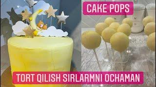 TORT TAYYORLASH SIRLARIM | CAKE POPS TAYYORLAYMIZ | BOLALAR UCHUN TORT | ZAKAZGA TORT
