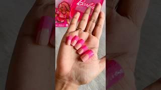 DIY Barbie Nail Art  #crafteraditi #youtubepartner #youtubeshorts #shorts #nailart #barbie