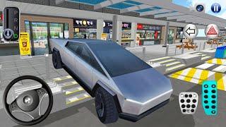 New Electric car Tesla Cybertruck in Highway Rest Area - 3D Driving Class Simulation - Android game