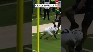 CRAZY HURDLE FOR A TUDDY!! #cfb #football #highlights