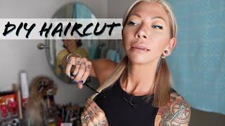 quick DIY haircut w/layers for short fine thin hair (makes your hair look thicker)