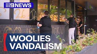 Woolworths store vandalised after Australia Day controversy | 9 News Australia