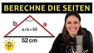 WIE LANG sind die fehlenden Seiten? – Dreieck berechnen