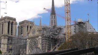 Travaux du chantier de reconstruction de la Cathédrale Notre-Dame de Paris 6 septembre 2024