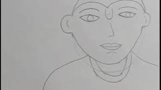 Devotional Krushna Drawing  Tutorial  by Youth Zone Pushtimargiya Pathshaala  by  Swetha Unadkat