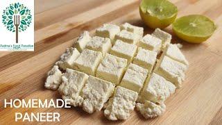 How to make paneer with lemon juice | homemade paneer with lemon | paneer without vinegar
