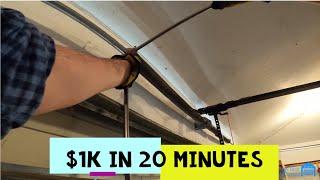 Someone put this on BACKWARDS... | Changing 2 Garage Door Torsion Springs