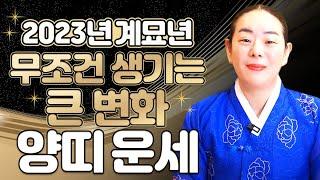 [2023년 운세] 계묘년에 금전,재물 초대박나는 양띠운세! 천운이 왔네요~금전쓸어담을 준비 하세요 양띠 분들 축하드립니다. / 서울점집 천지신당 별상아씨