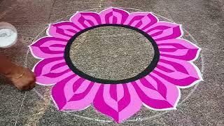 pogi Pongal rangoli |3d rangoli | Pongal kolam | 3d kolam | p square rangoli