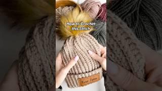 How To Crochet Stretchy Ribbed Crochet Hat - Free Crochet Pattern & Tutorial #crochetstitches