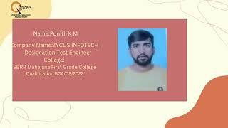 Student's Experience in QSpiders Rajajinagar | Punith K M | Placed as Trainee Software Engineer