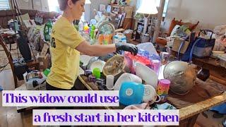 Transforming a Neglected Kitchen for a Widow Battling Depression #mentalhealth #cleaningmotivation
