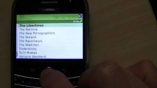 Musix LWUIT Media Application Running On The BlackBerry