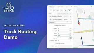 Truck Routing Demo | NextBillion.ai