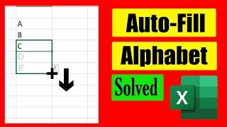 How To Drag and Autofill A To Z Sequentially In Excel