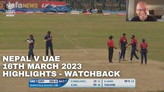 "The Crowd think they're going to Zimbabwe" Nepal's Epic Win v UAE Anniversary Highlights Watchback