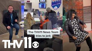 The THV11 newsroom tries to jerk!