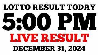 Lotto Result Today 5PM Draw December 31, 2024 PCSO LIVE Result