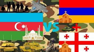 Azerbaijan vs Armenia+Georgia/2024 military power/ 1 Muslim country vs 2 Christian countries #2