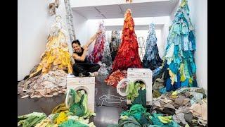 Greenwashing Fast Fashion's Dirty Laundry Into Art