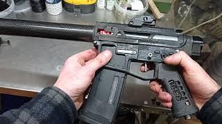 3d printed M4 airsoft with dsg internals test